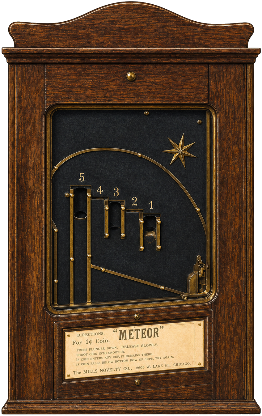 Meteor five-terrace coin launcher